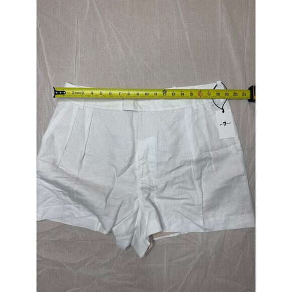 7 For All Mankind Linen Pleated Shorts - Picture 3 of 8
